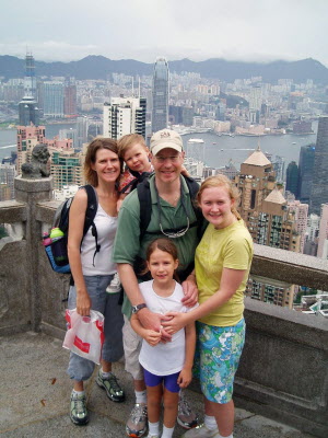 Conrad, Peter, Lottie, Roro & Susan at the Peak.