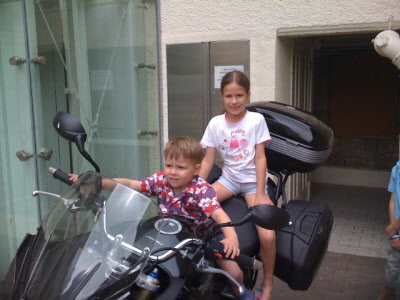 Sitting on Steve Nichol's Triumph.
