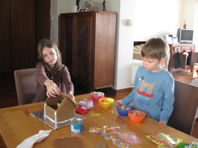 Gingerbread house kit.