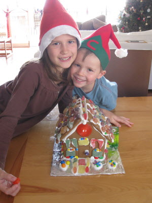 Gingerbread house kit.