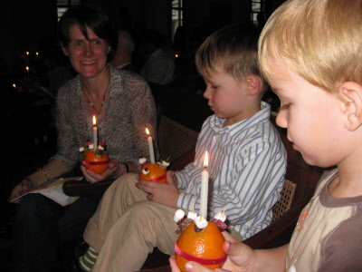 Chrstingle Service at St. Johns Cathedral.