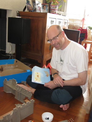 Building a castle.