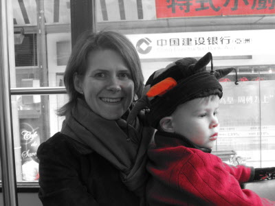 On tram to Wanchai over Chinese New Year.