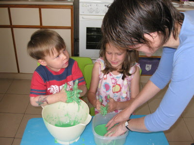 Green slime.