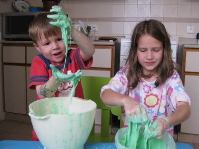 Green slime.