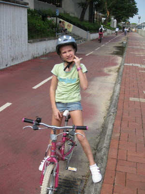 Cycling in Shatin.