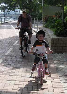 Cycling in Shatin.