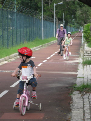 Cycling in Shatin.