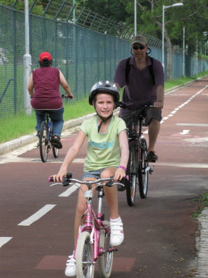 Cycling in Shatin.
