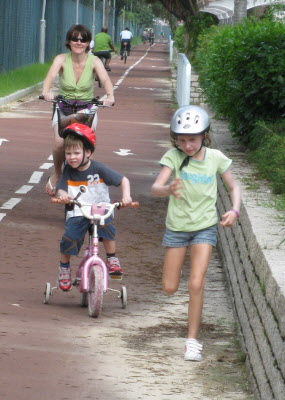 Cycling in Shatin.