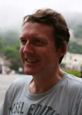 David relaxed - enjoying the heat and humidity.