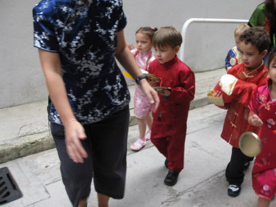 Conrad's CNY school parade.