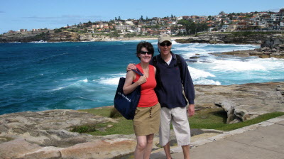 Peter and Susan with Bronte in background.