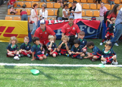 Conrad's mini rugby team.