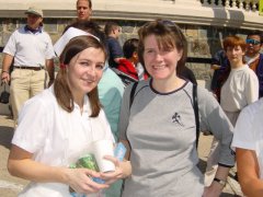 A belated snap of Kath after completeling the Sedan chair race.  Kath was teh midwife that spent the first 12hrs with Susan while she was in labour.
