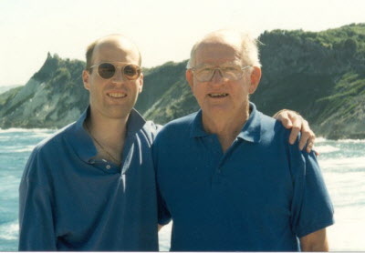 2000 - Peter adn Dad at Bathsheba.