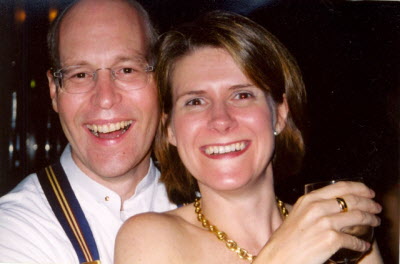 2003 - Peter and Susan at a Liz's farewell party - HSBC bank dining room.