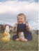 Susan on the lawn.